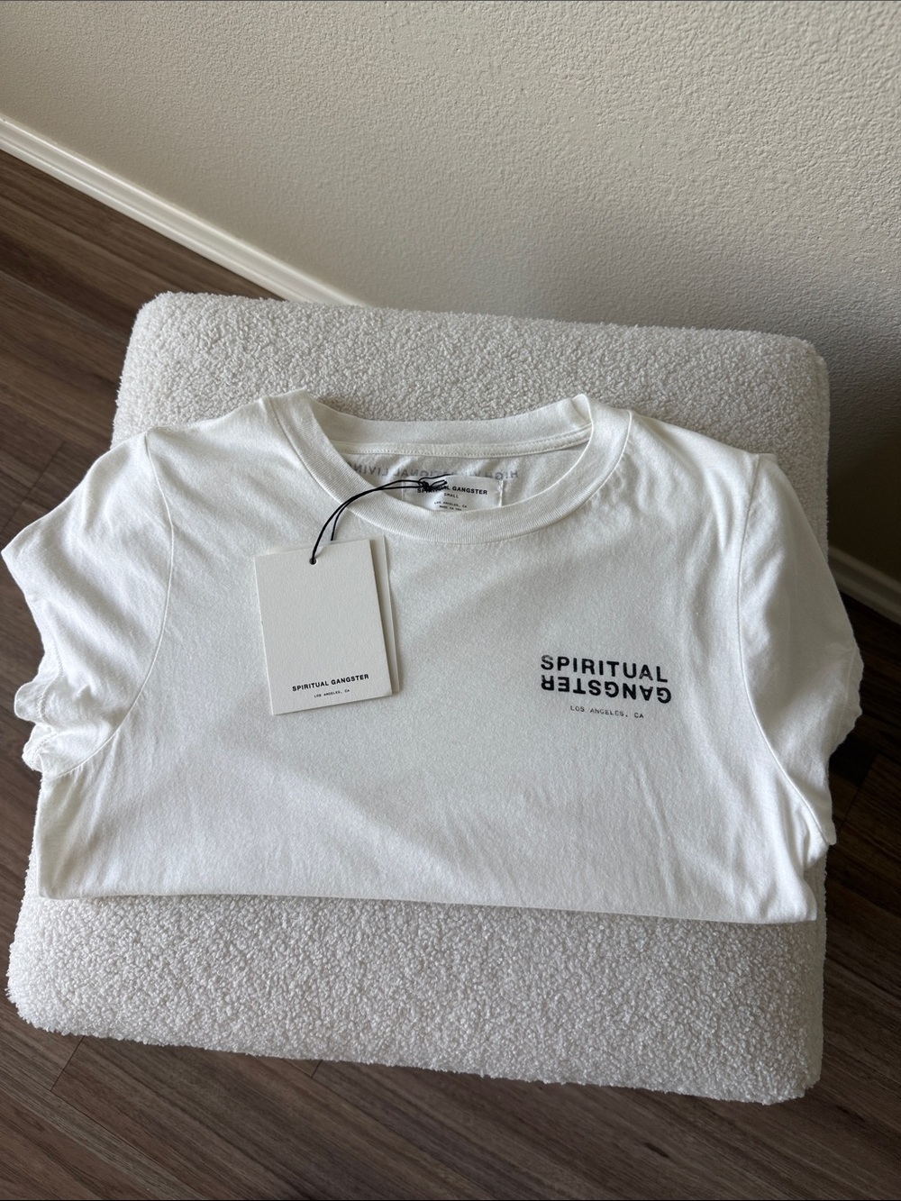 Spiritual Gangster White Tee with Black Logo